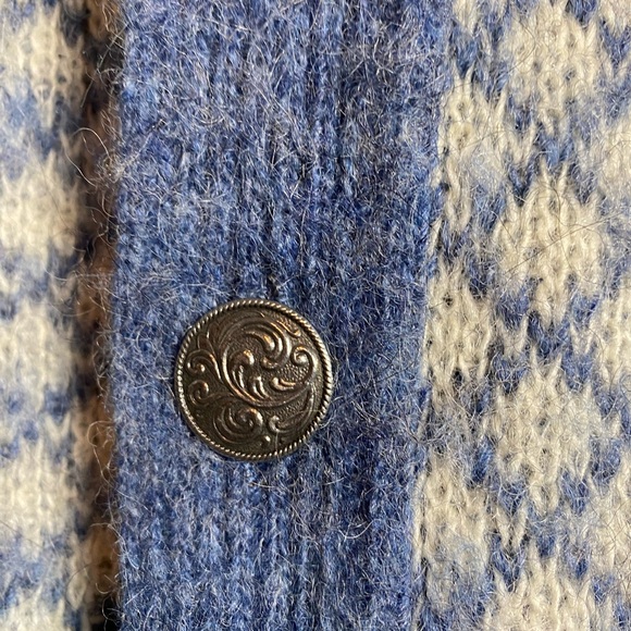 NORWAY Stavanger 100% Pure New Wool Completely Handmade Ski Cardigan Size S / 46 - Picture 4 of 10